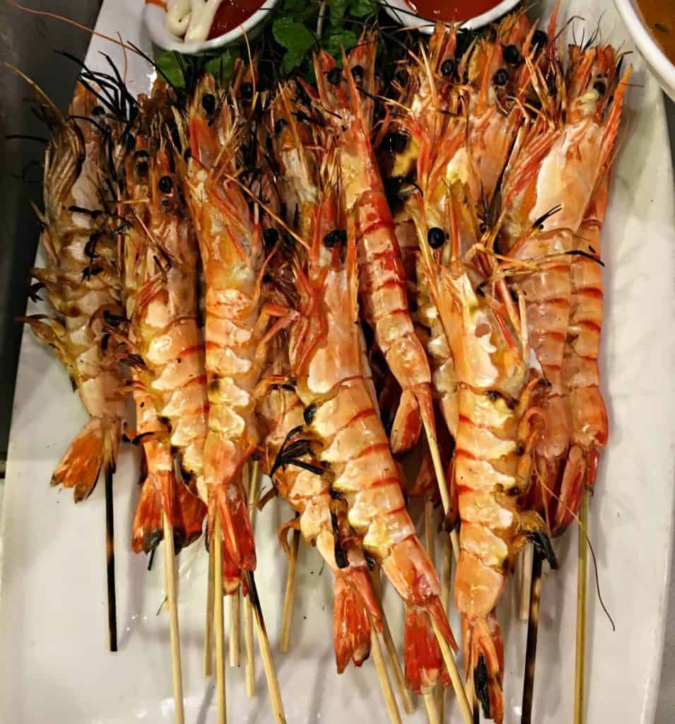 Crevettes grillées - guide gourmand vietnam