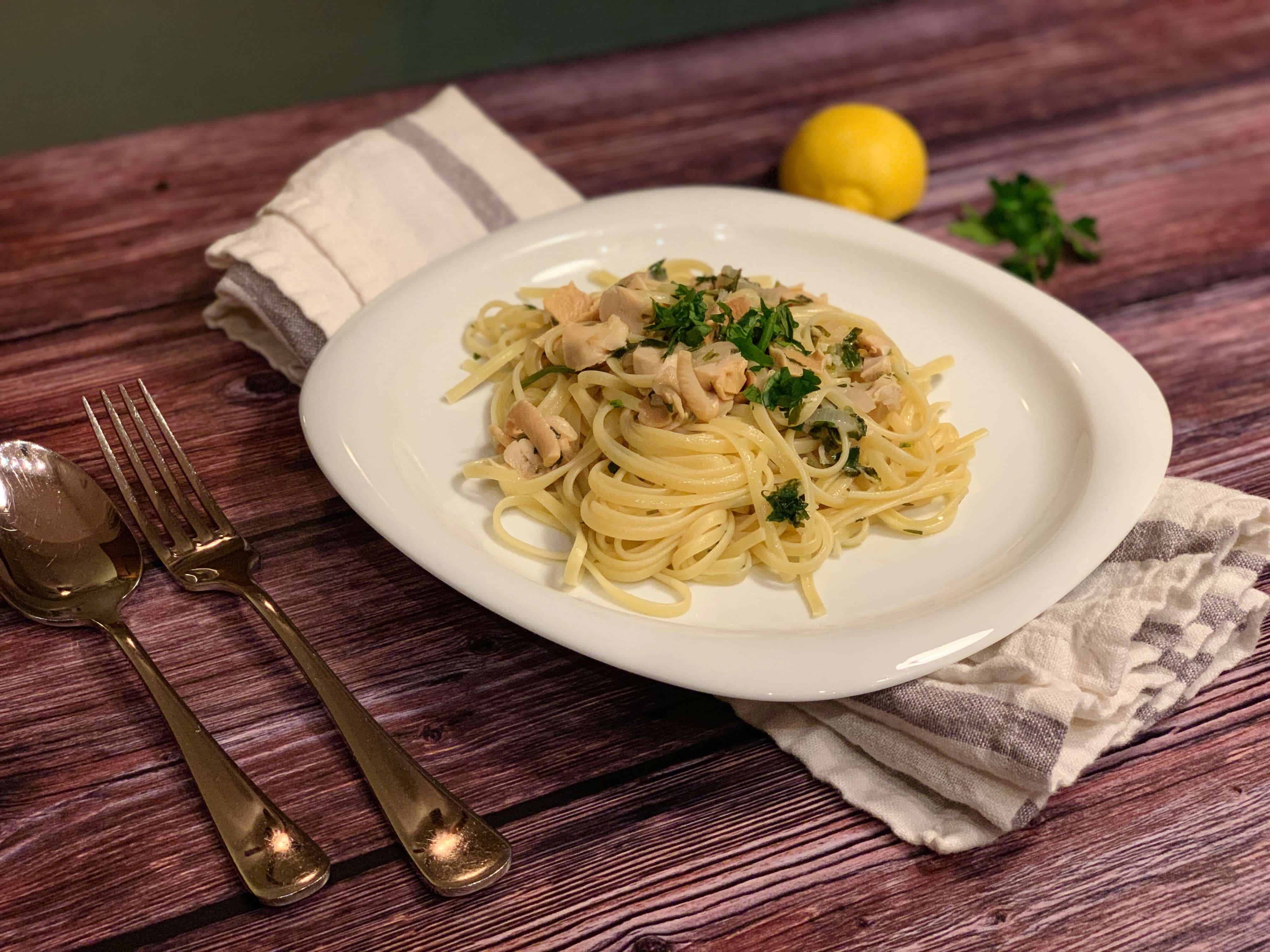Recette de pâtes aux bourgots, citron et beurre persillé