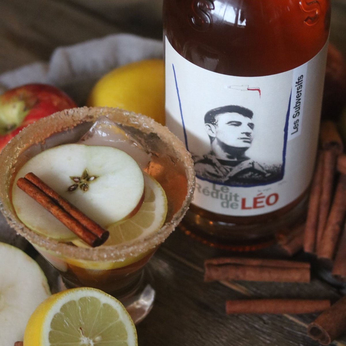 Hot Apple Pie Cocktail with gin