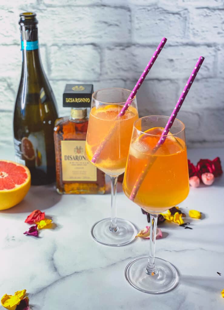 Amaretto spritz et pamplemousse