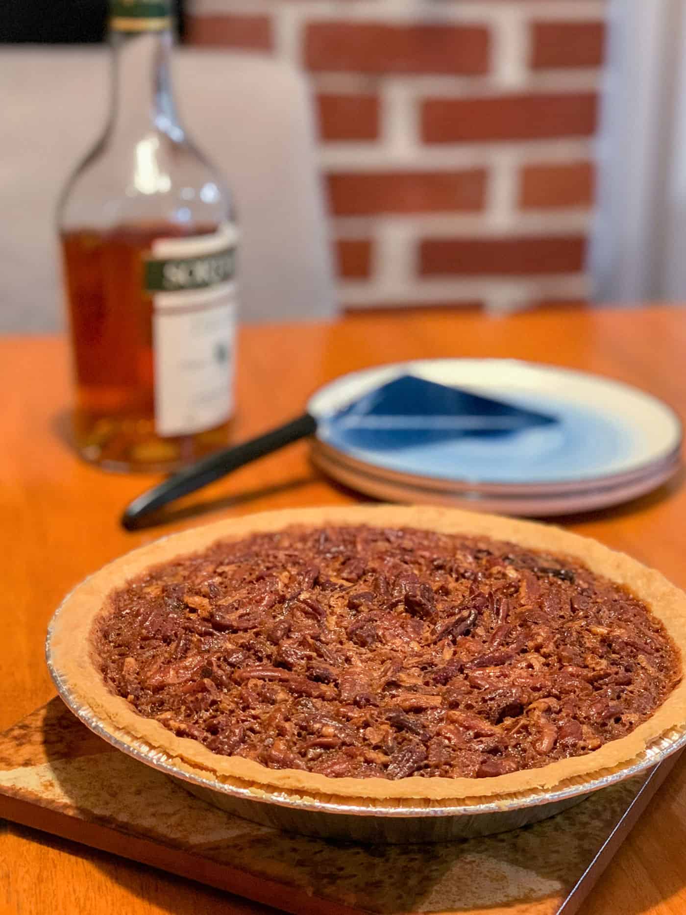 Tarte aux pacanes, érable et whisky
