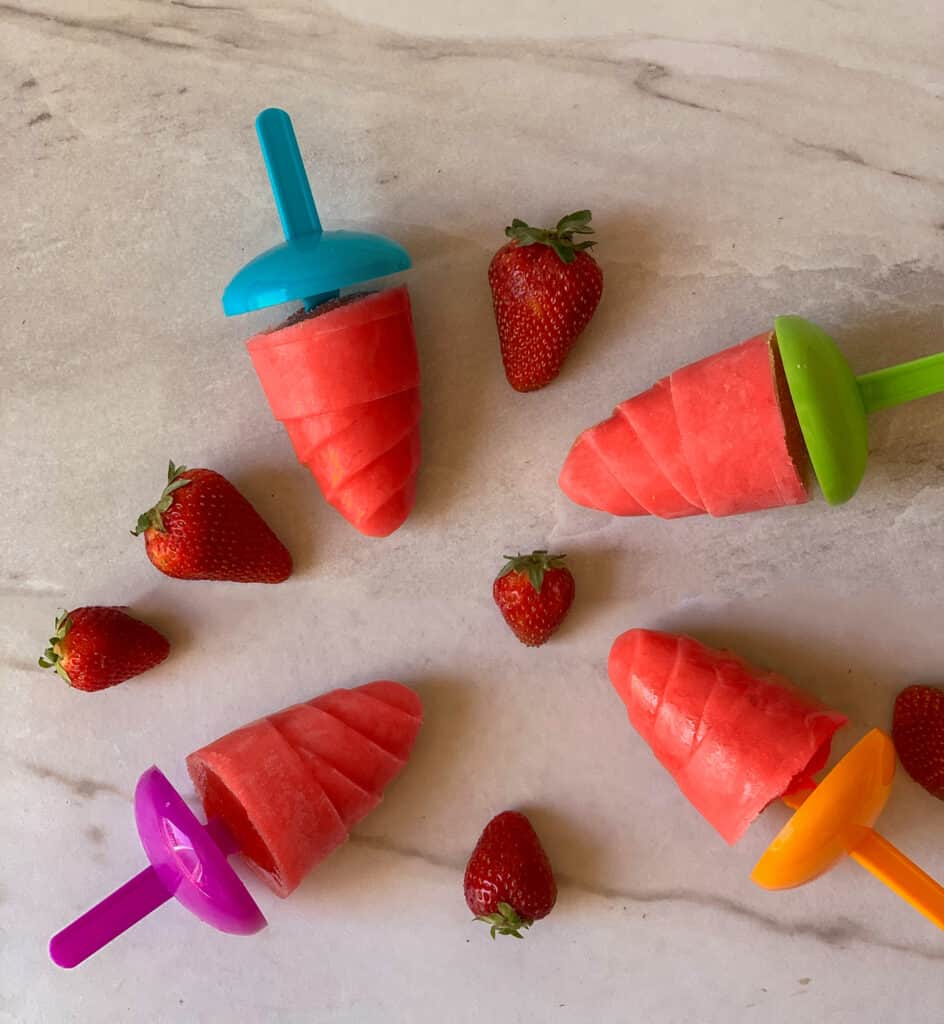 Popsicle fraises et mangues