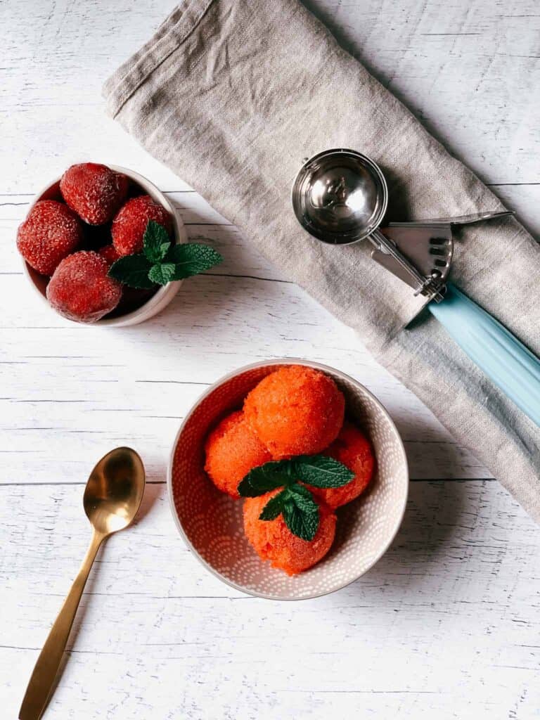 Recette de sorbet aux fraises (sans sorbetière)