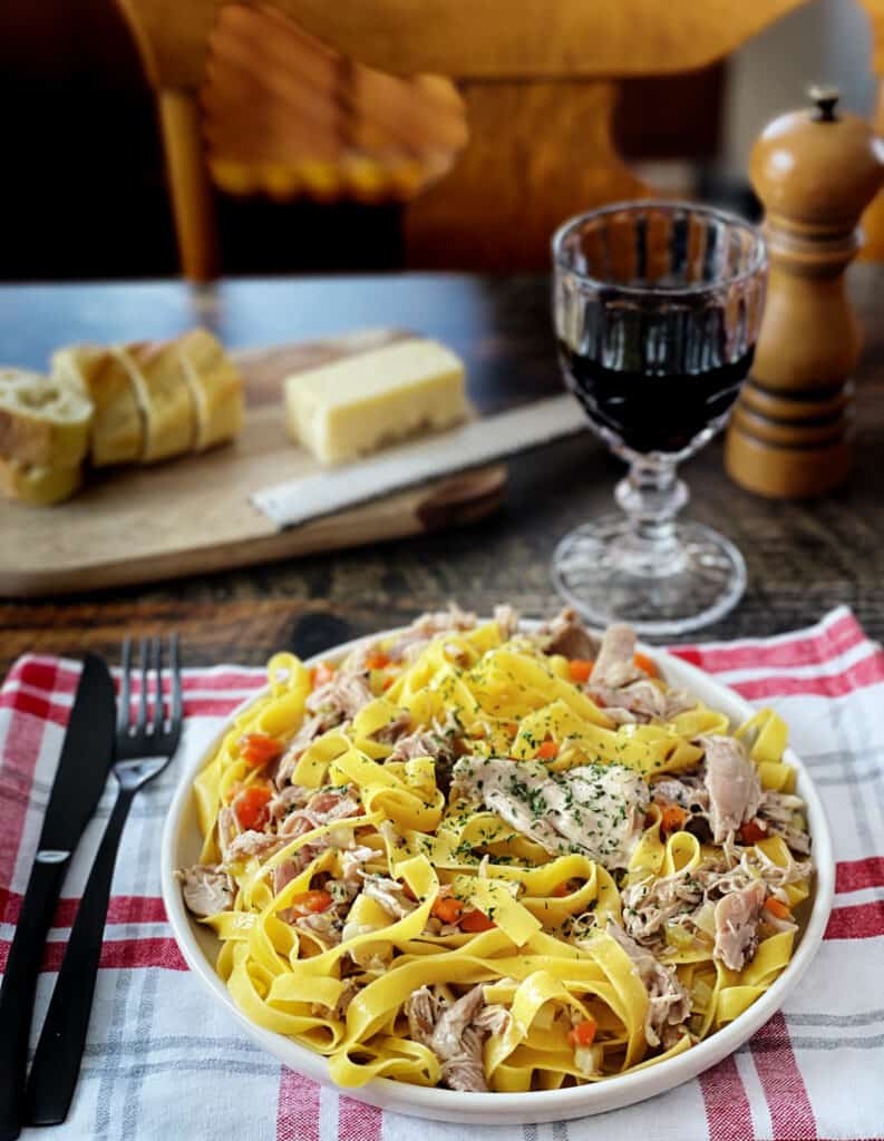 Braised and Pulled Turkey Pasta
