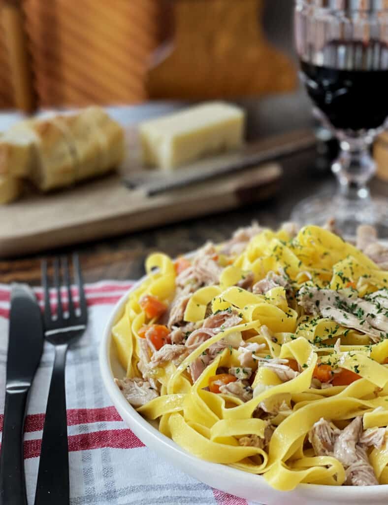 Braised and Pulled Turkey Pasta