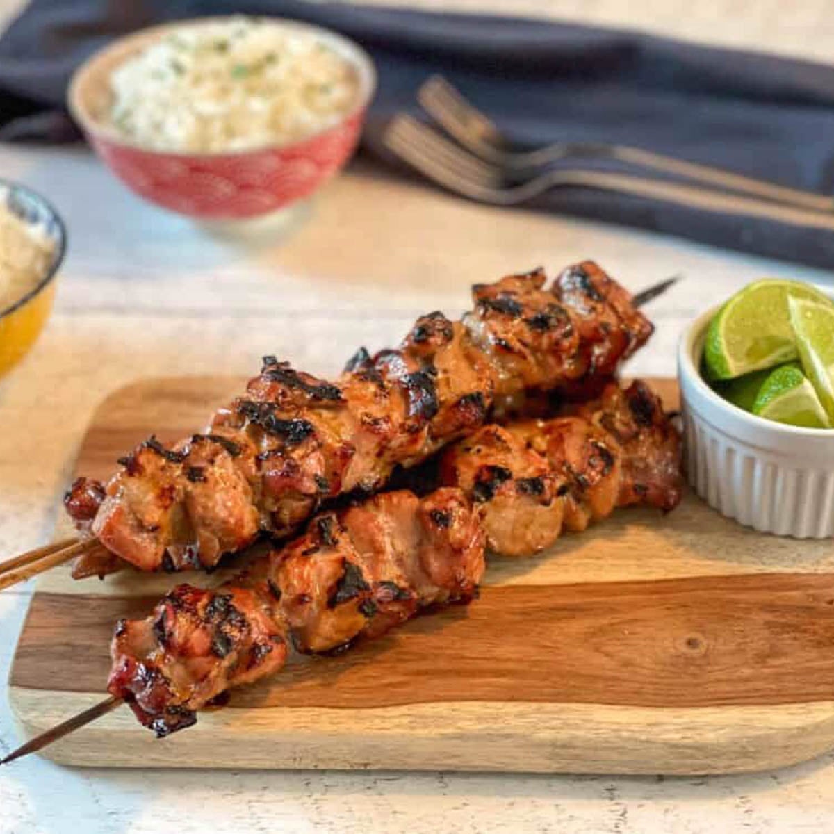 Brochettes de dindon citronnelle et gingembre