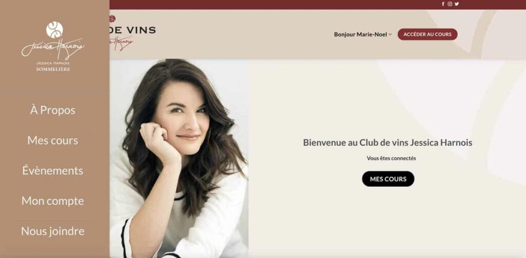 Image tirée du site du Club de Vin Jessica Harnois