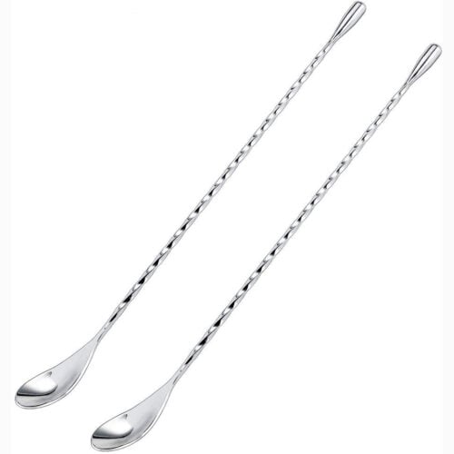 12 Inches Mixing Spoon Stainless Steel, 2 Pack Spiral Pattern Bar Spoon for Cocktail Shaker Tall Cups | Amazon *