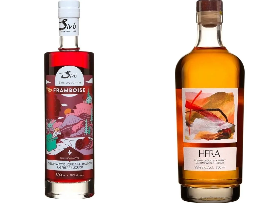 Liqueur de framboise Sivo et Hera, liqueur d'&eacute;rable