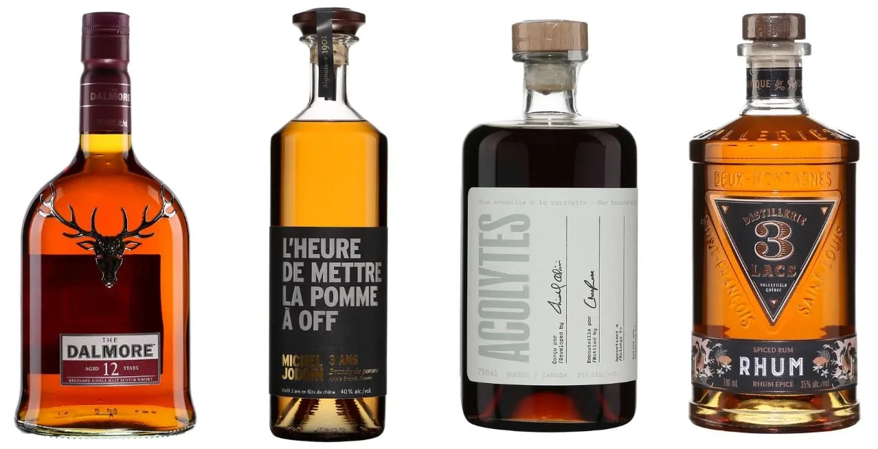 Rhums, whisky et brandy &agrave; offrir 