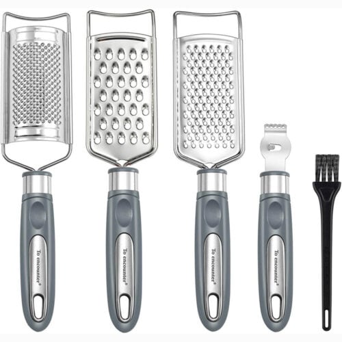 Lot de 5 râpes à fromage et éplucheur