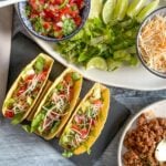 Tacos tex-mex au boeuf haché