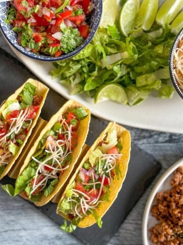 Tacos tex-mex au boeuf haché