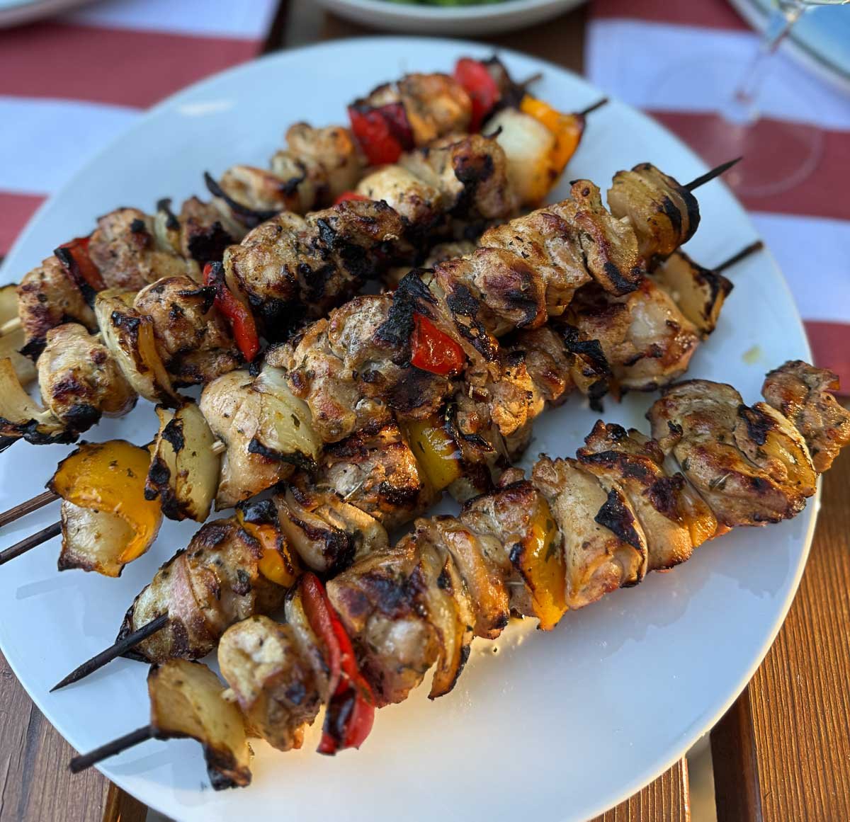 Brochette de poulet à la grecque