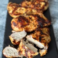 Italian dressing and Dijon mustard chicken breasts