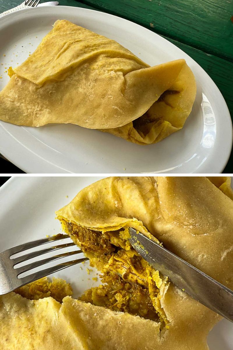 Half a roti... told you it was filling! 