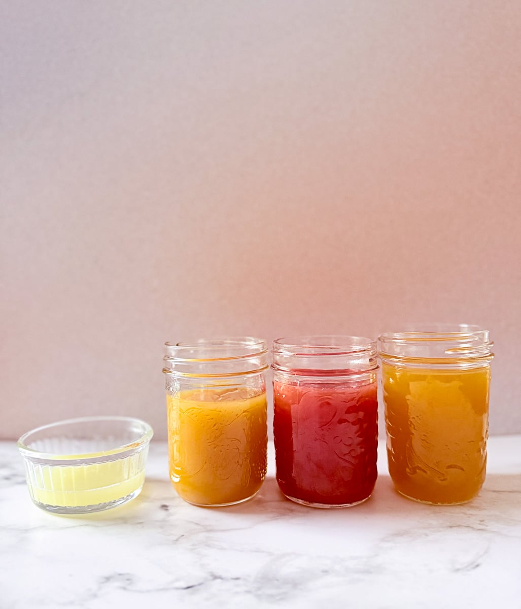 Des jus de fruits pour réaliser un planteur