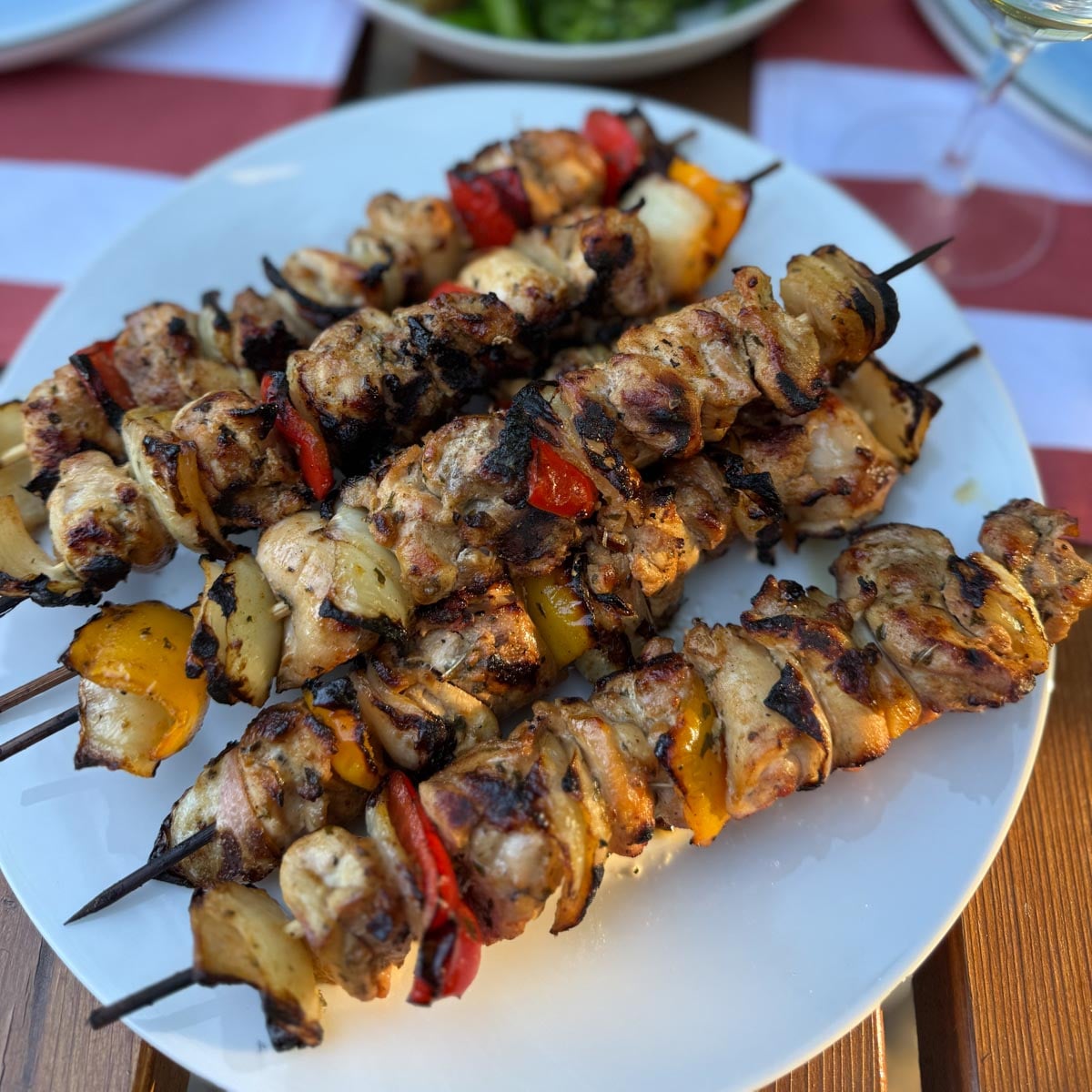 Brochette de poulet à la grecque