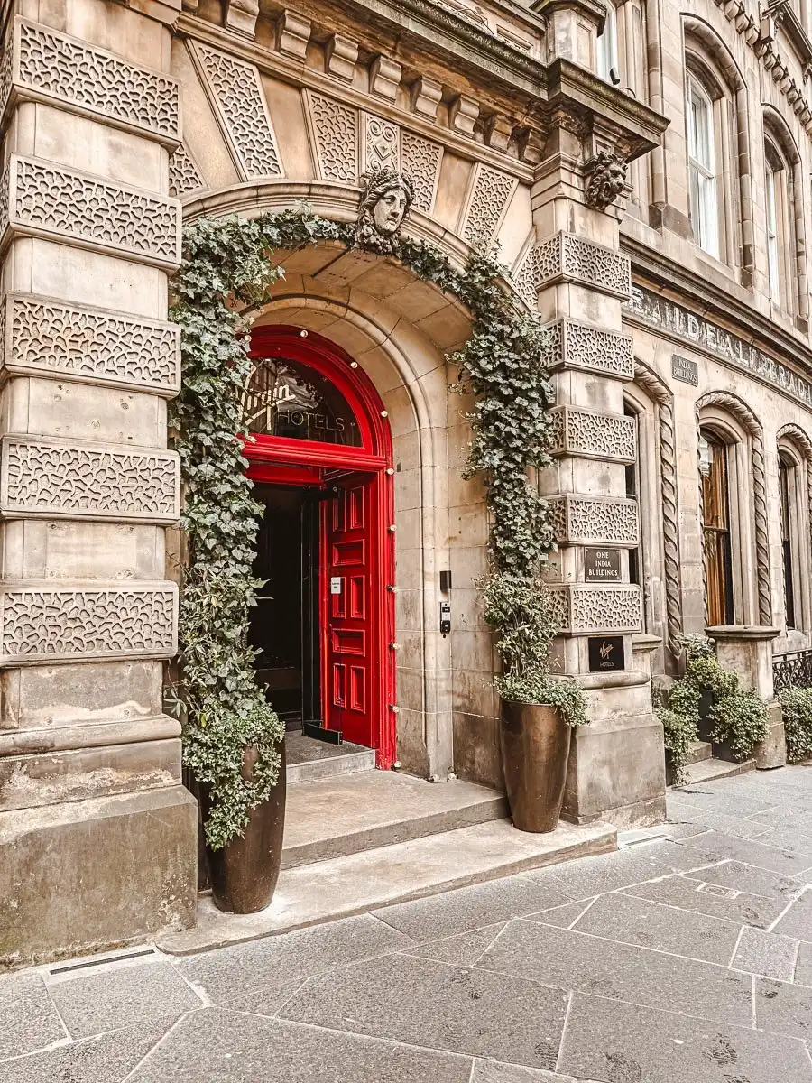 Entrance of Virgin Hotels Edinburgh