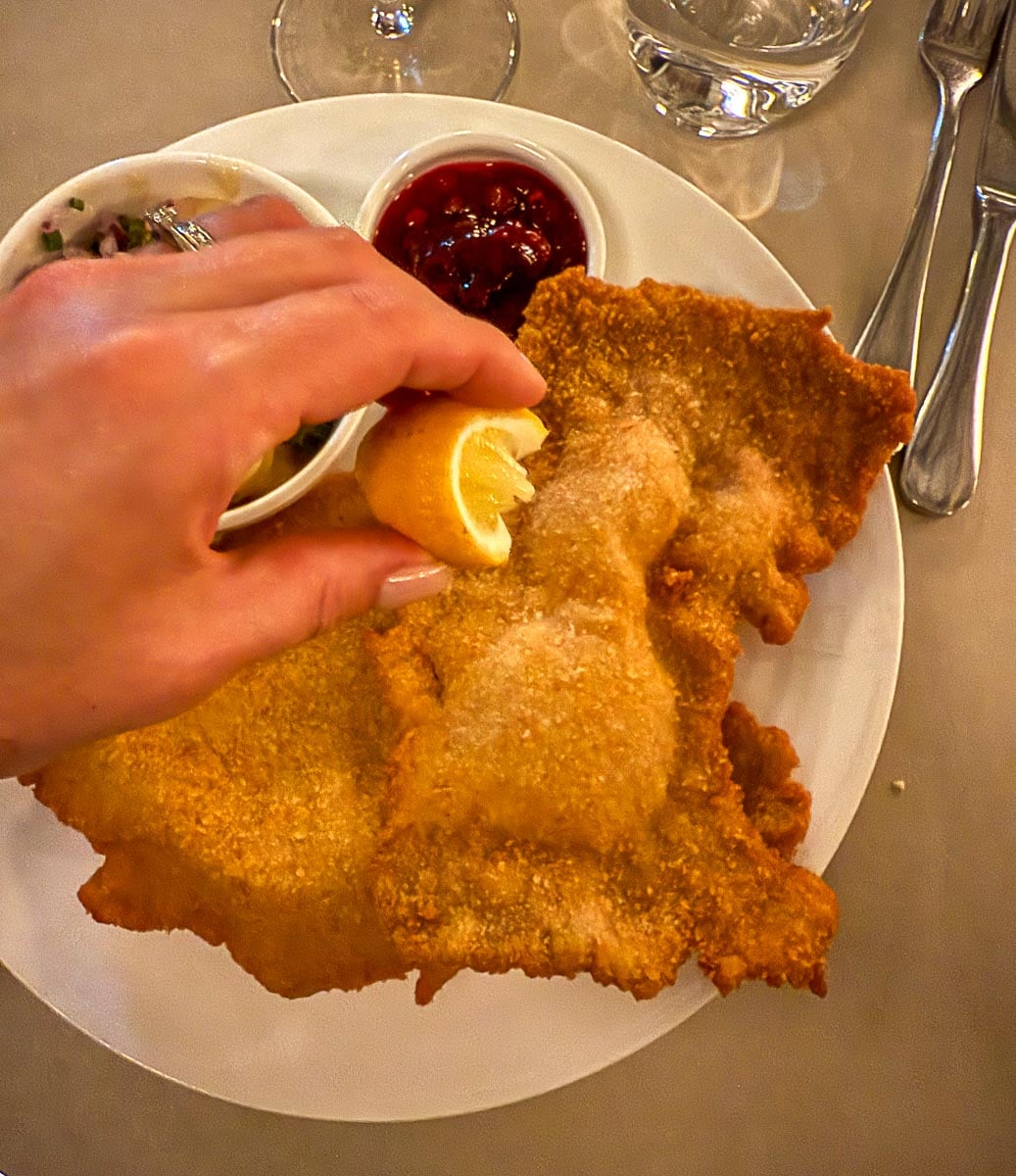 Schnitzel mangé à Vienne