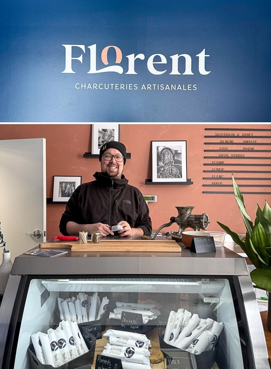 Florent Charcuterie et Antoine, chef-charcutier et propriétaire