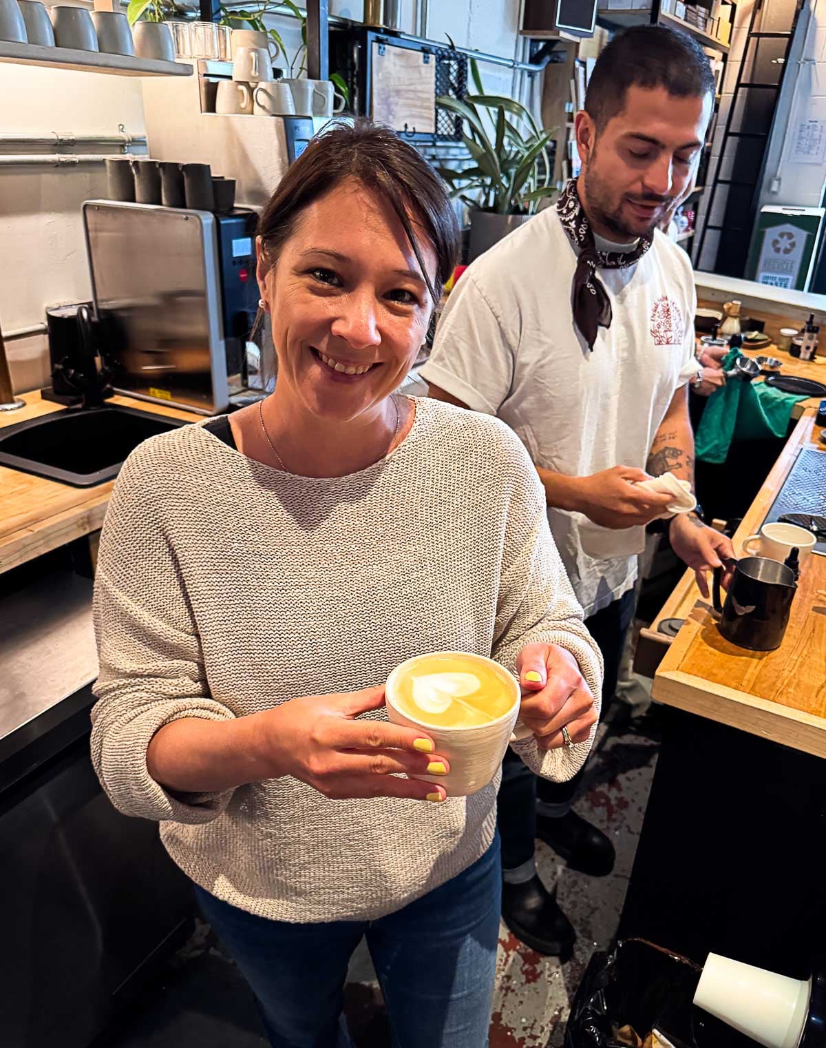 Ma création lors d'un atelier Barista chez Subtext