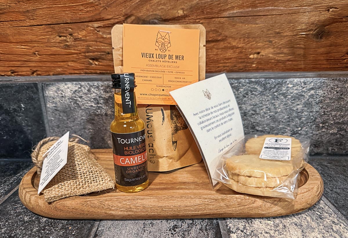 Quelques produits de la région offerts à l'arrivée