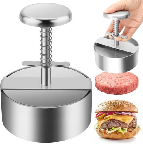 presse à viande en acier inoxydable réglable pour hamburger