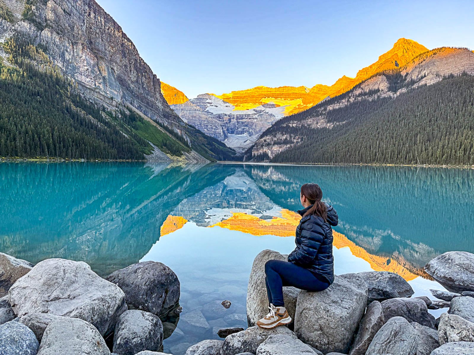 Alpenglow au Lac Louise