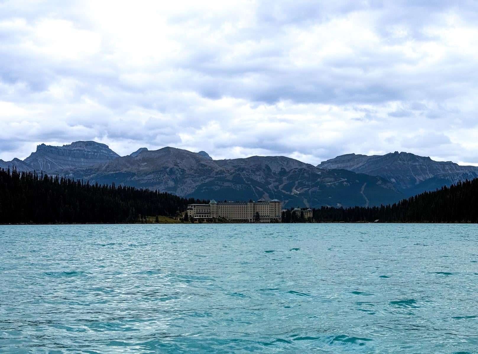 Vue du Fairmont Château Lake Louise
