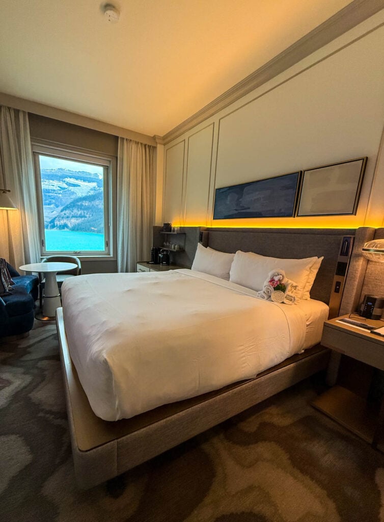 Lit - chambre du Fairmont Château Lake Louise