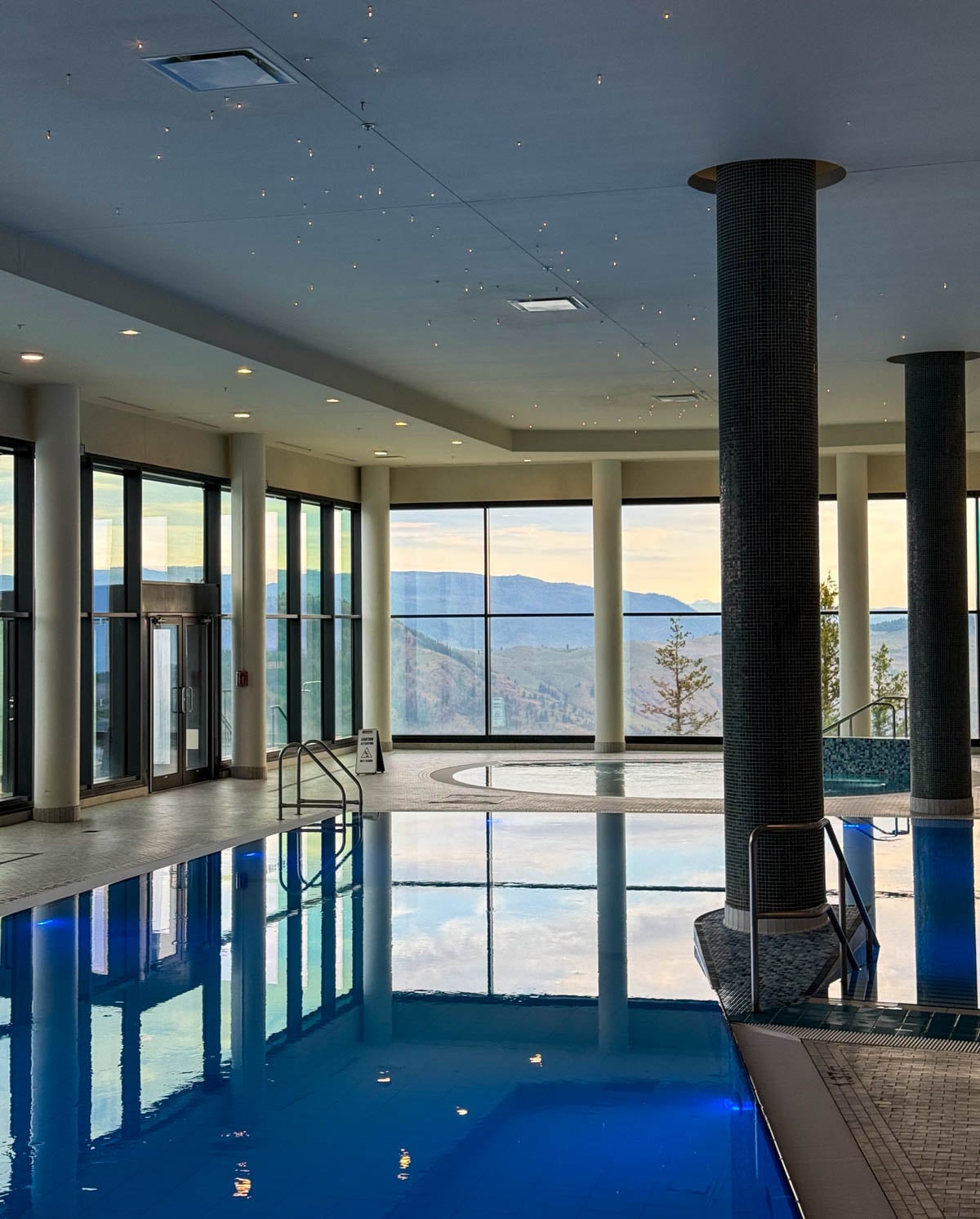 Indoor pool at Sparkling Hill Resort